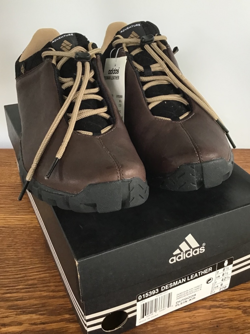 NEW Adidas Men’s Adventure Shoes Size 9 Brown Leather